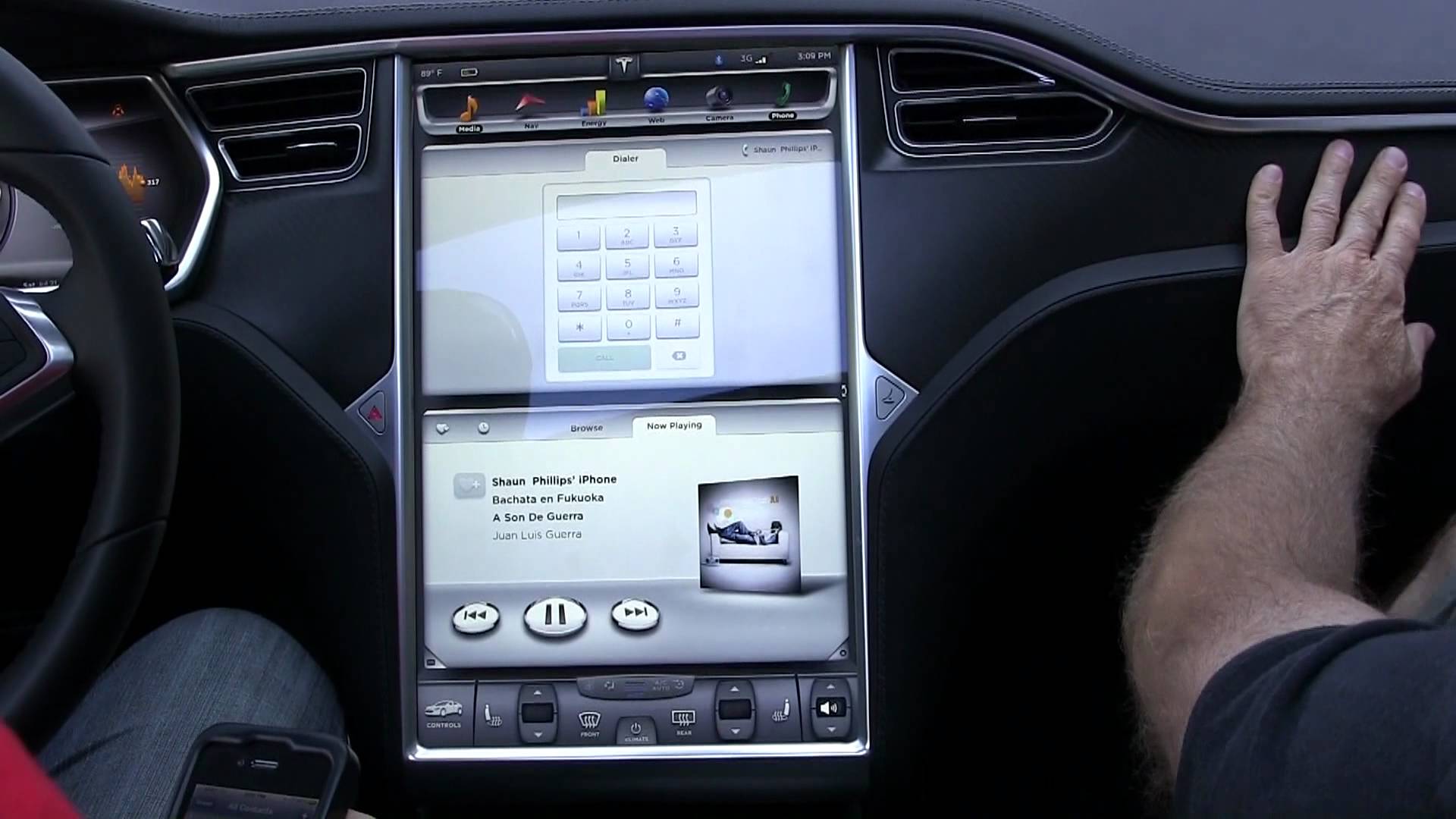 In-Car Tesla Bluetooth