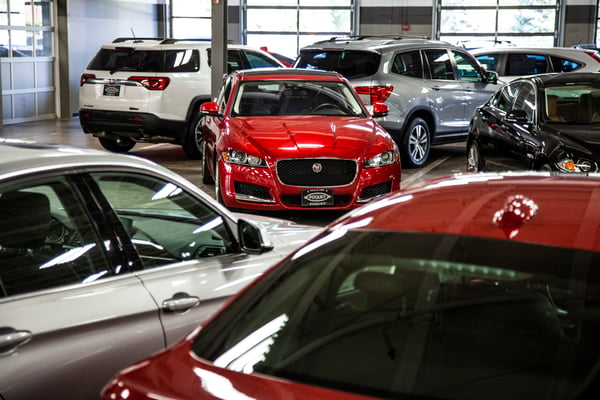 Red-car-in-dealership